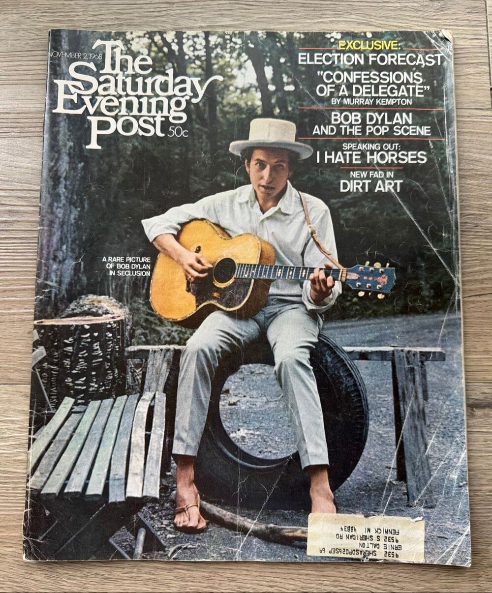 The Saturday Evening Post November 2 1968 Bob Dylan Cover Elliott Landy Vintage